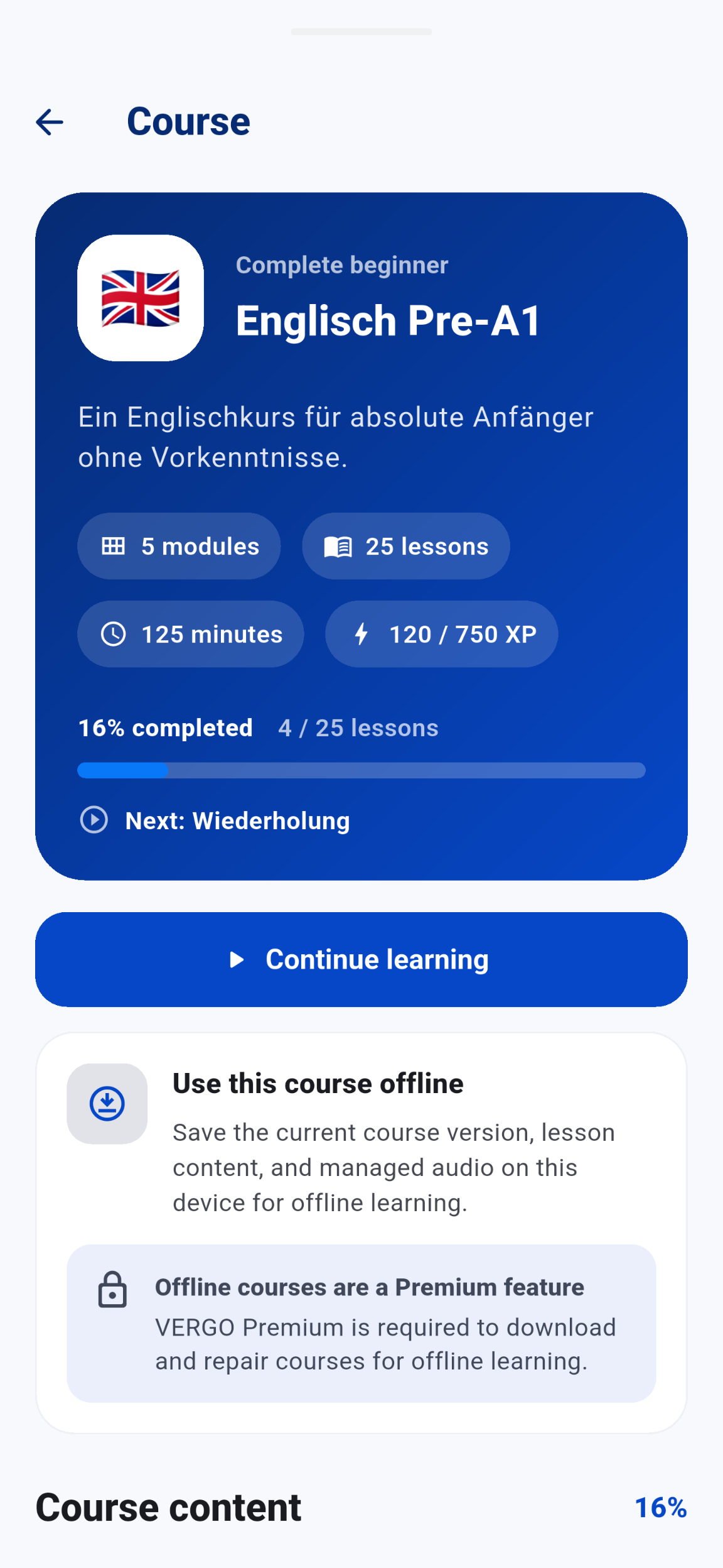 VERGO app screenshot 1